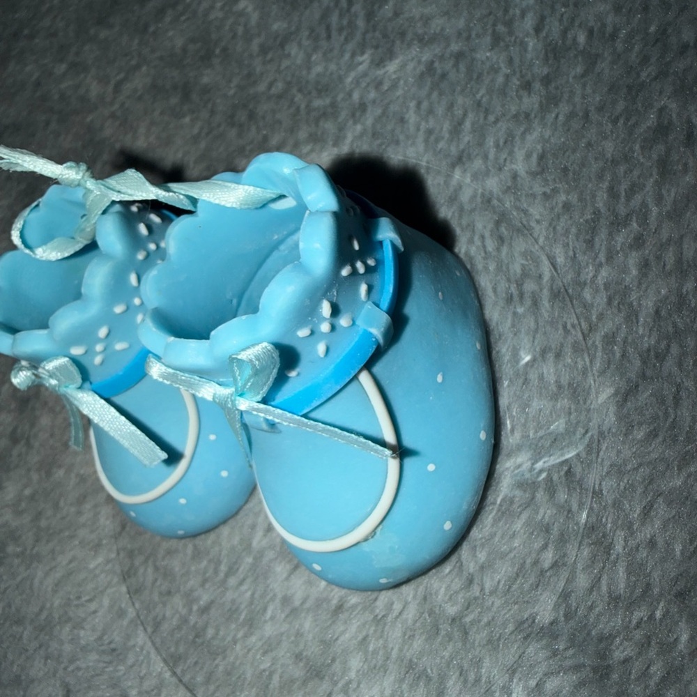 DecoPac Blue Booties Shoes Decoset Gender Reveal Boy Shower Party Cake Topper - Picture 3 of 10